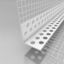 Gewebewinkel 8 x 12 cm PVC weiß 2,50 m lang Masche 5 x 5 mm